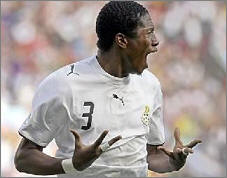 Ghana's striker Asamoah Gyan